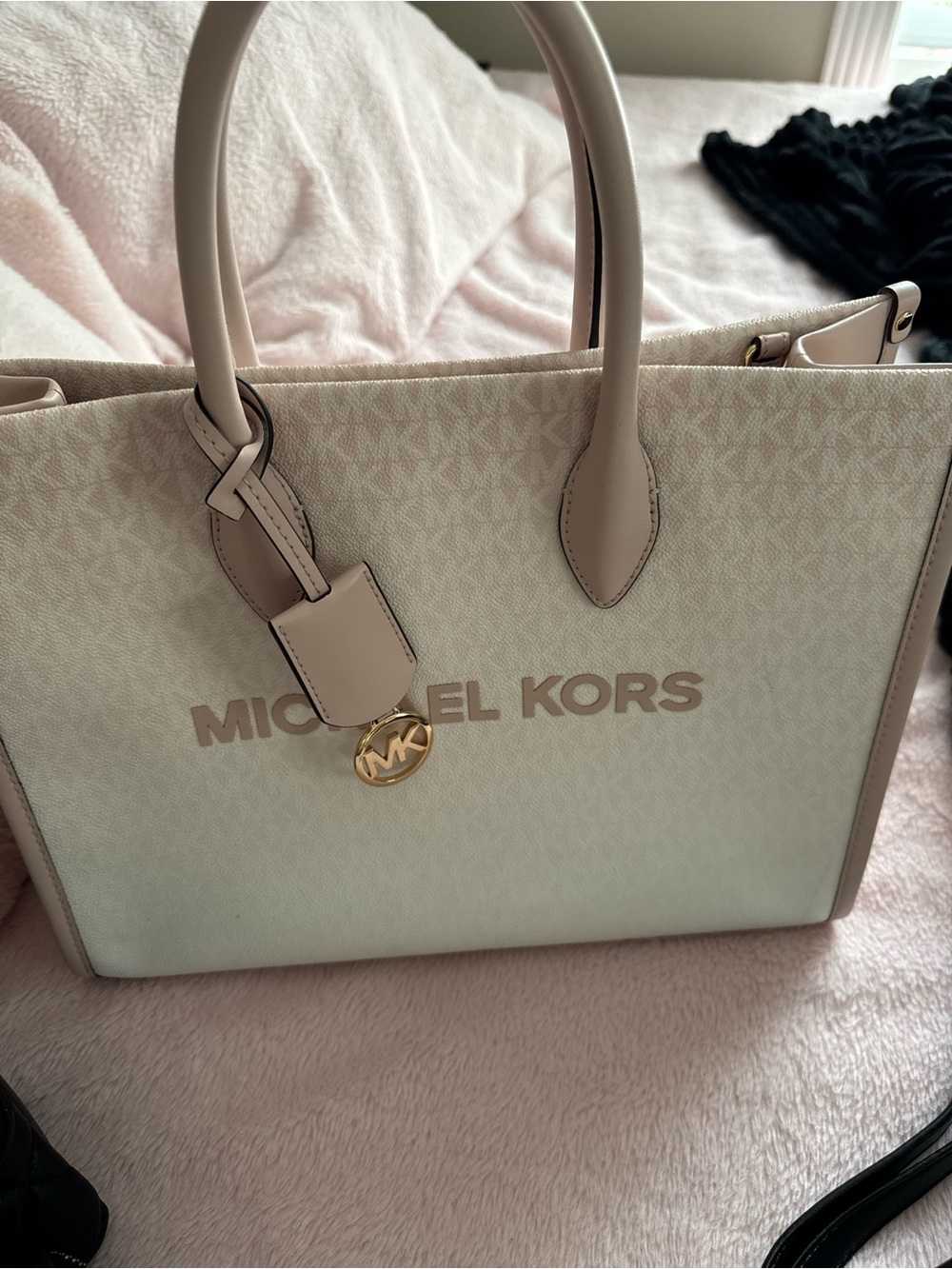 Michael Kors pink and white Large bag